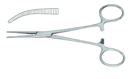 Затискач кровозупинний Крiля, вертикально-зiгнутий, 140 мм Surgimax 06-246-14